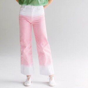 Unisex Eckhaus Latta Classic Wide Leg Jean Pink White